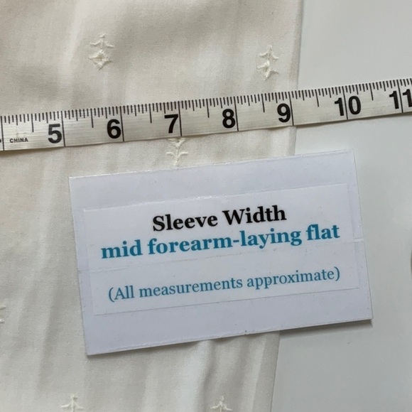 Old Navy Creamy White Cotton Blend Long Sleeve Split Neck Tunic XL - Picture 5 of 8